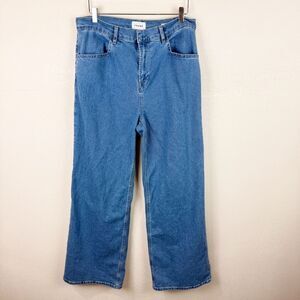 Frame Le Slim Palazzo Denim Blue Jeans Wide Leg Pants Size 32